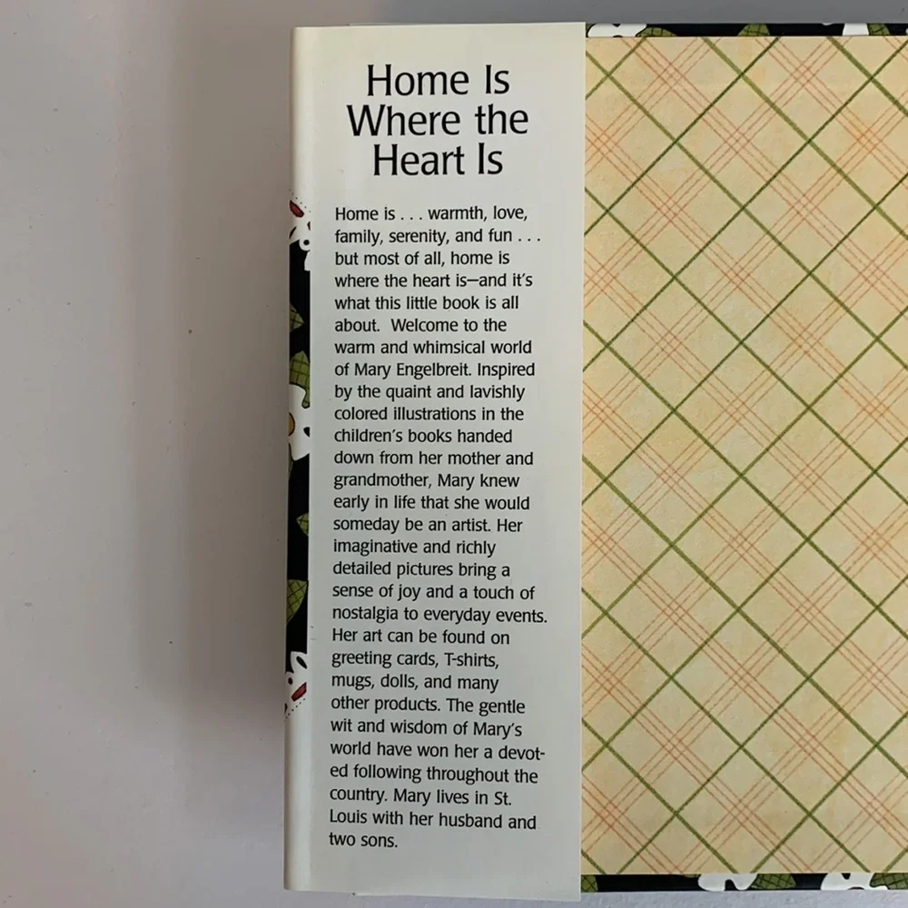 MARY ENGELBREIT “(HOME IS WHERE THE HEART IS”)  CHAIR, BOOK, AND NOTE CARDS
